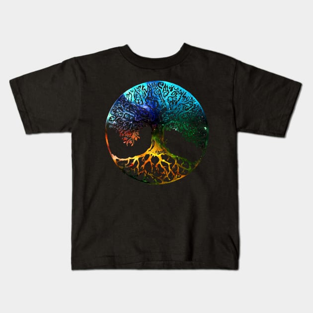 Tree of Life Mandala Kids T-Shirt by Bluepress